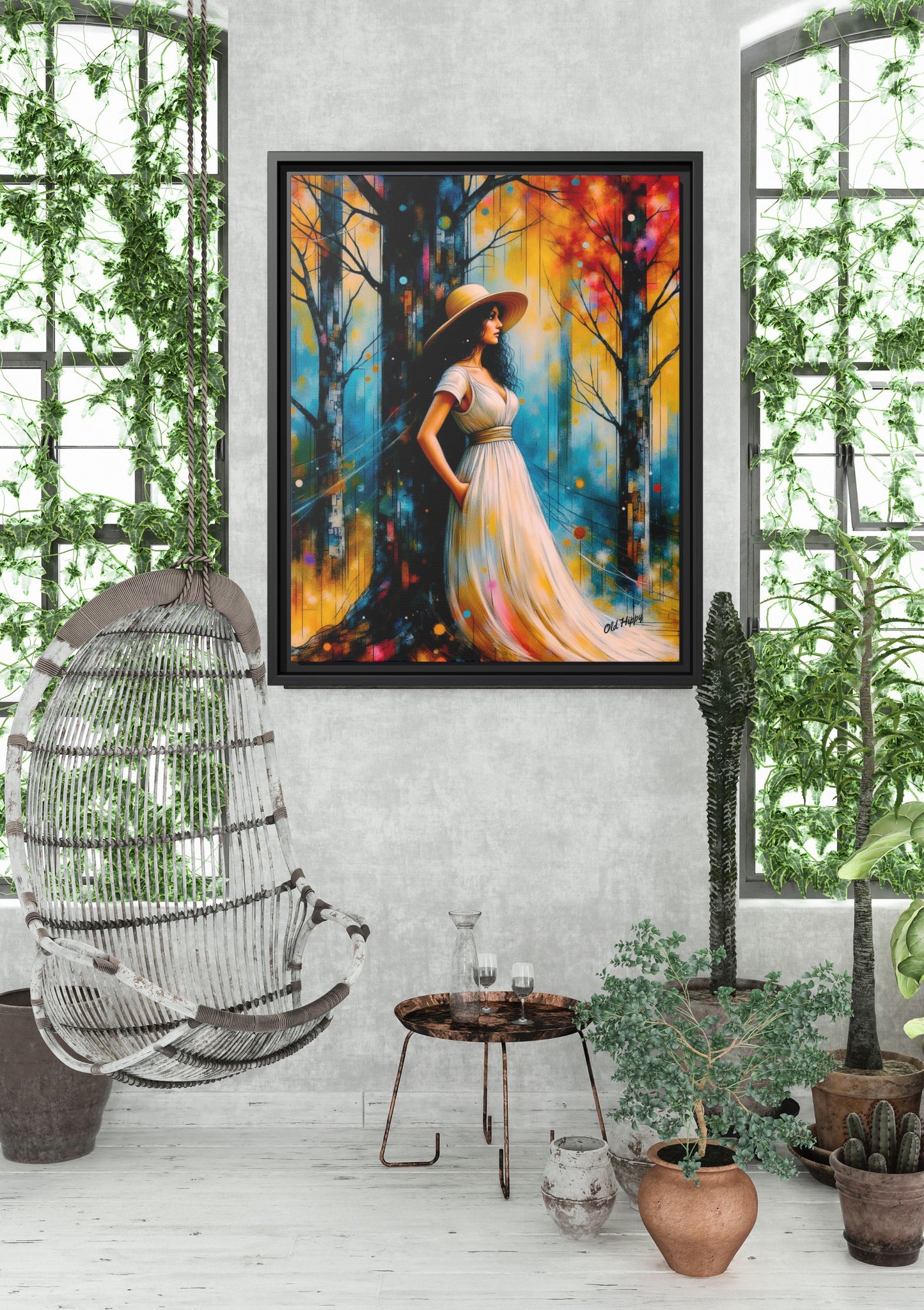 Whispers of Autumn Light Framed Canvas Art