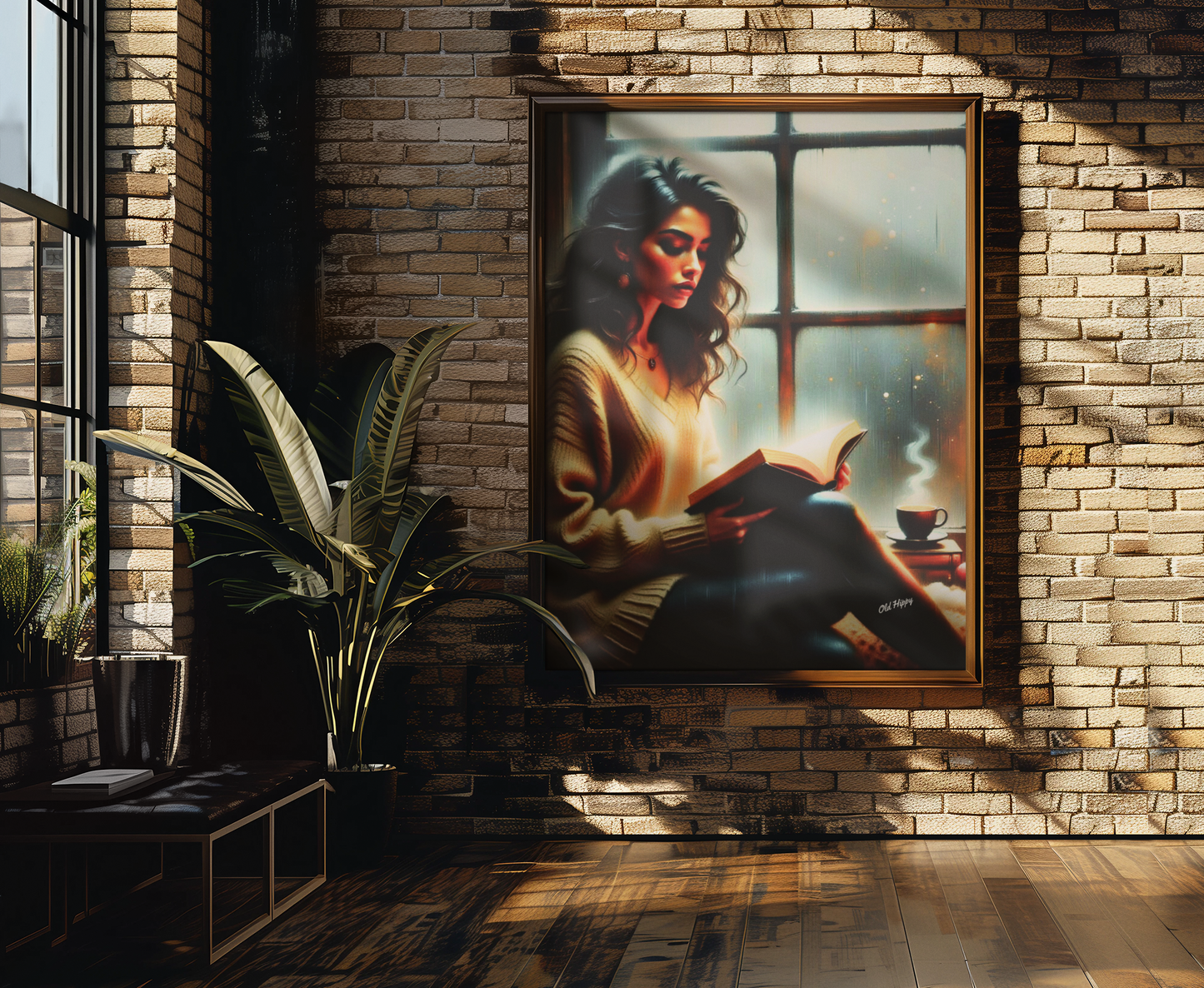 Quiet Moments Wood Framed Canvas by Old Hippy