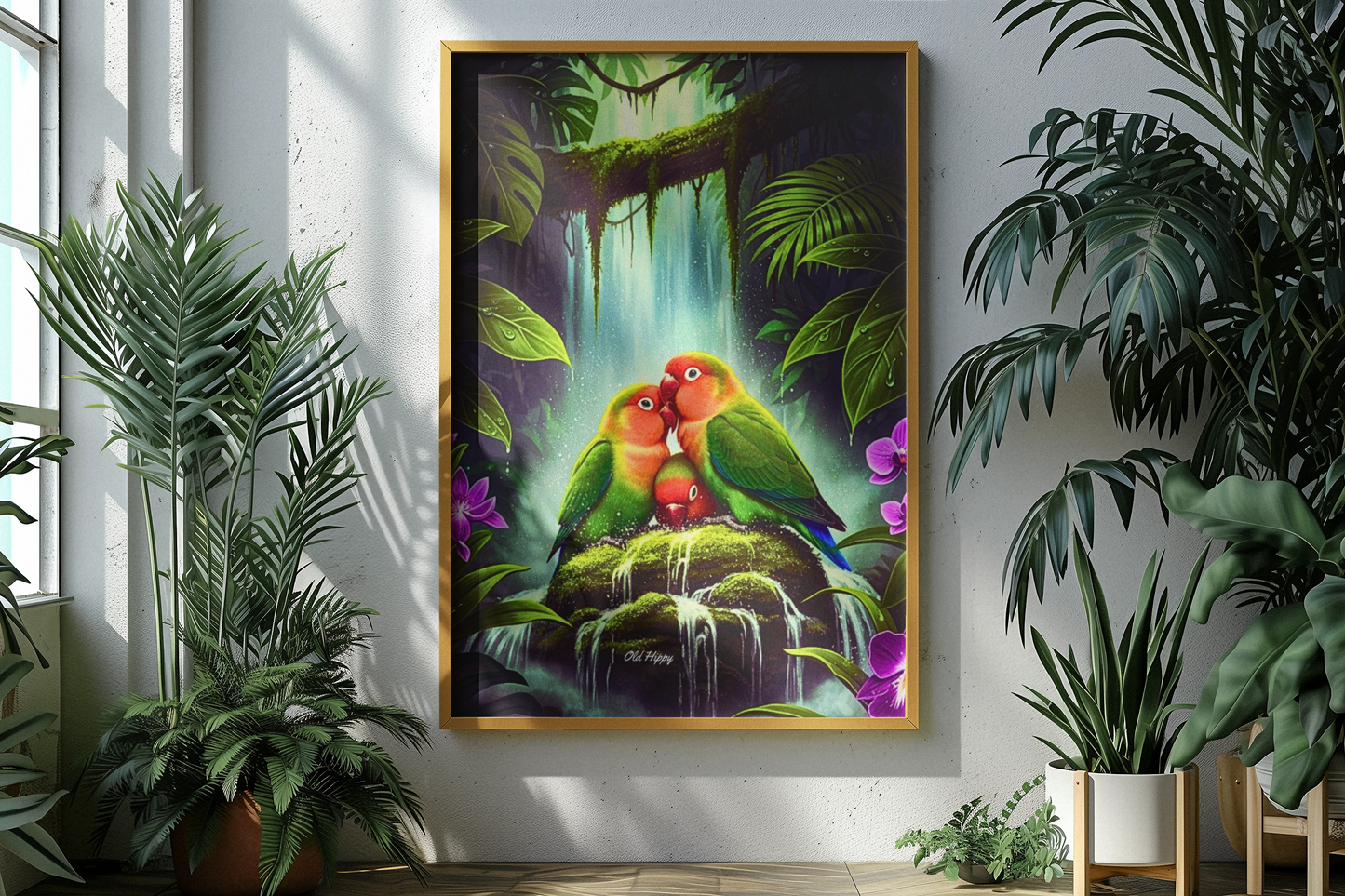 "Tropical Embrace" – AI Digital Artwork by Old Hippy