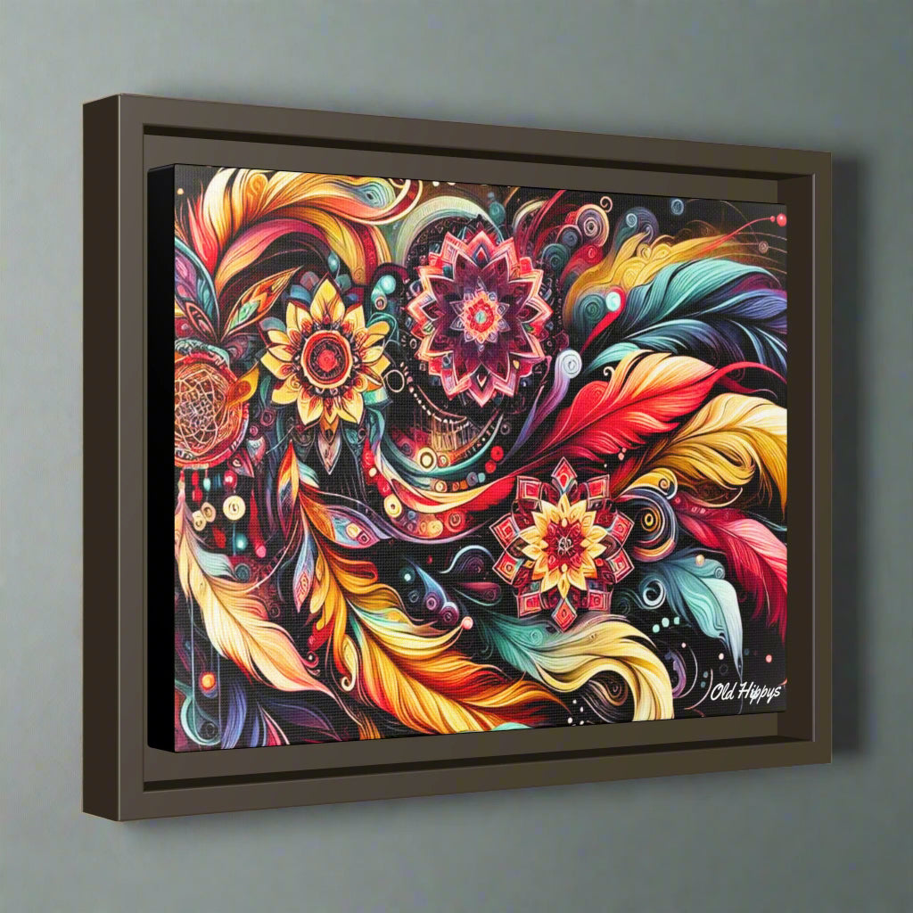 Bohemian Abstract Vision 3 Framed Canvas Wrap