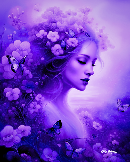 Butterfly Beauty in Purple Digital Art