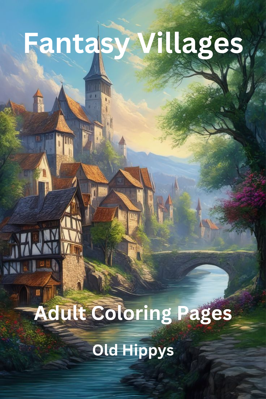 Fantasy Villages Adult Coloring Pages