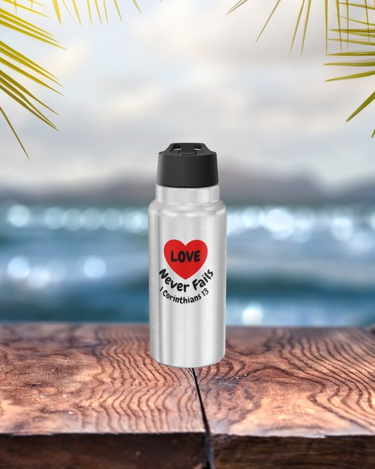 Love Never Fails Gator Tumbler | 32oz Insulated Drinkware