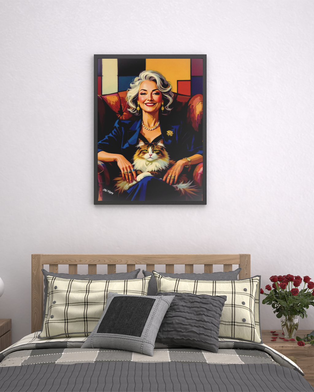 “The Matriarch: Cubist Portrait by Old Hippy