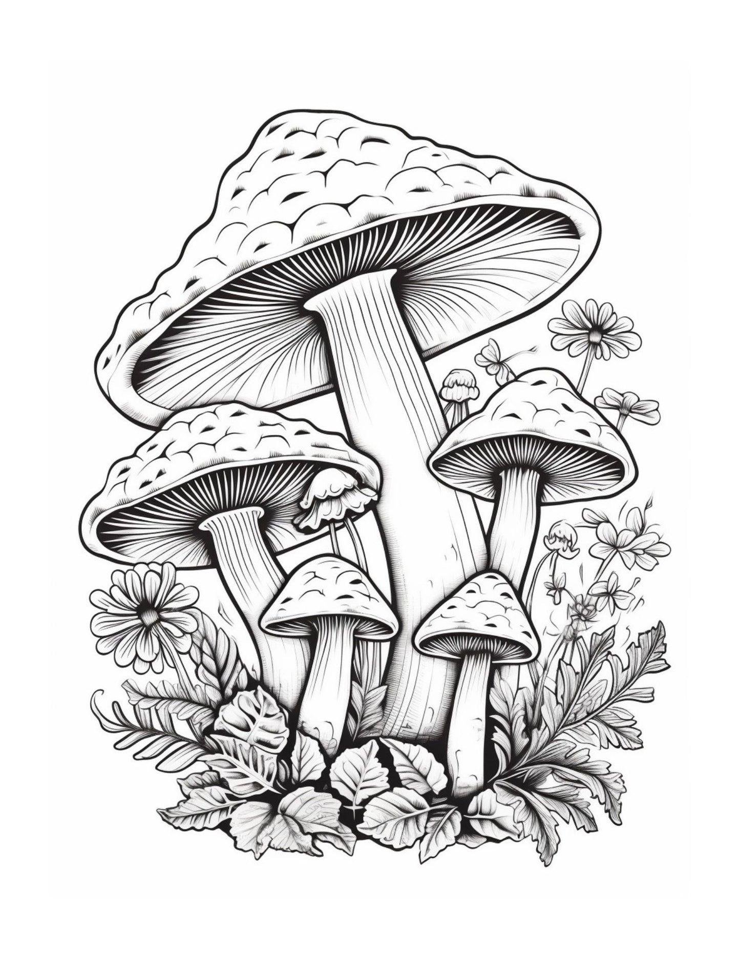 Mushroom Coloring Pages Vol 2