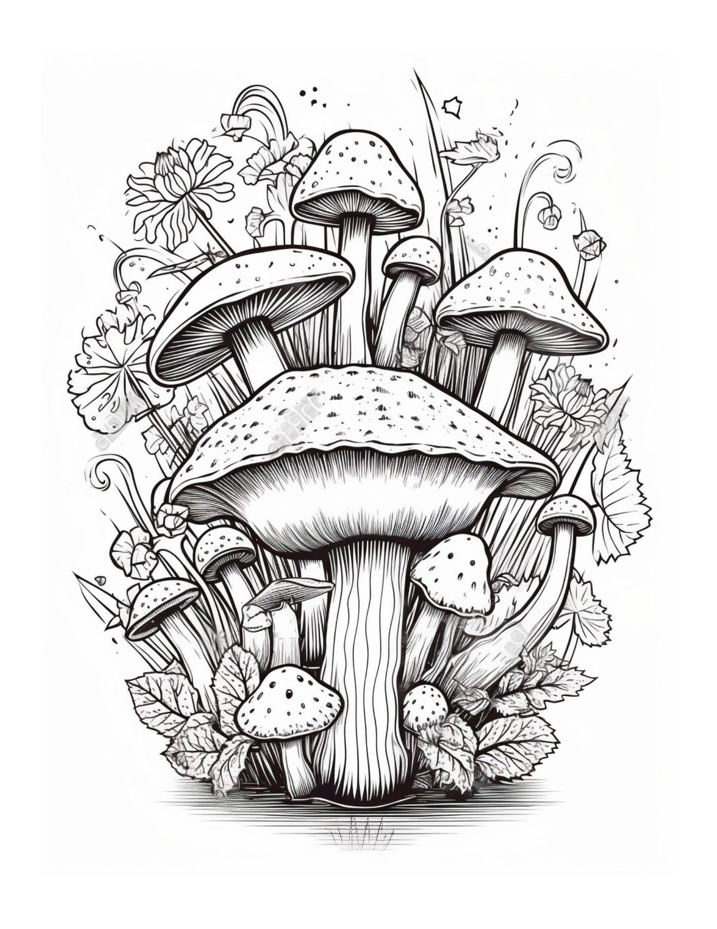 Mushroom Coloring Pages Vol 2