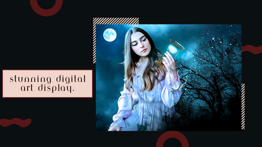 Woman in Moonlight with Hourglass Digital Art by Old Hippy