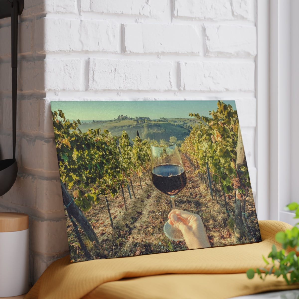 Tuscany Wine Glass Cutting Board