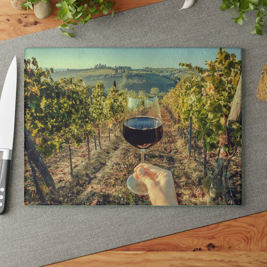 Tuscany Wine Glass Cutting Board