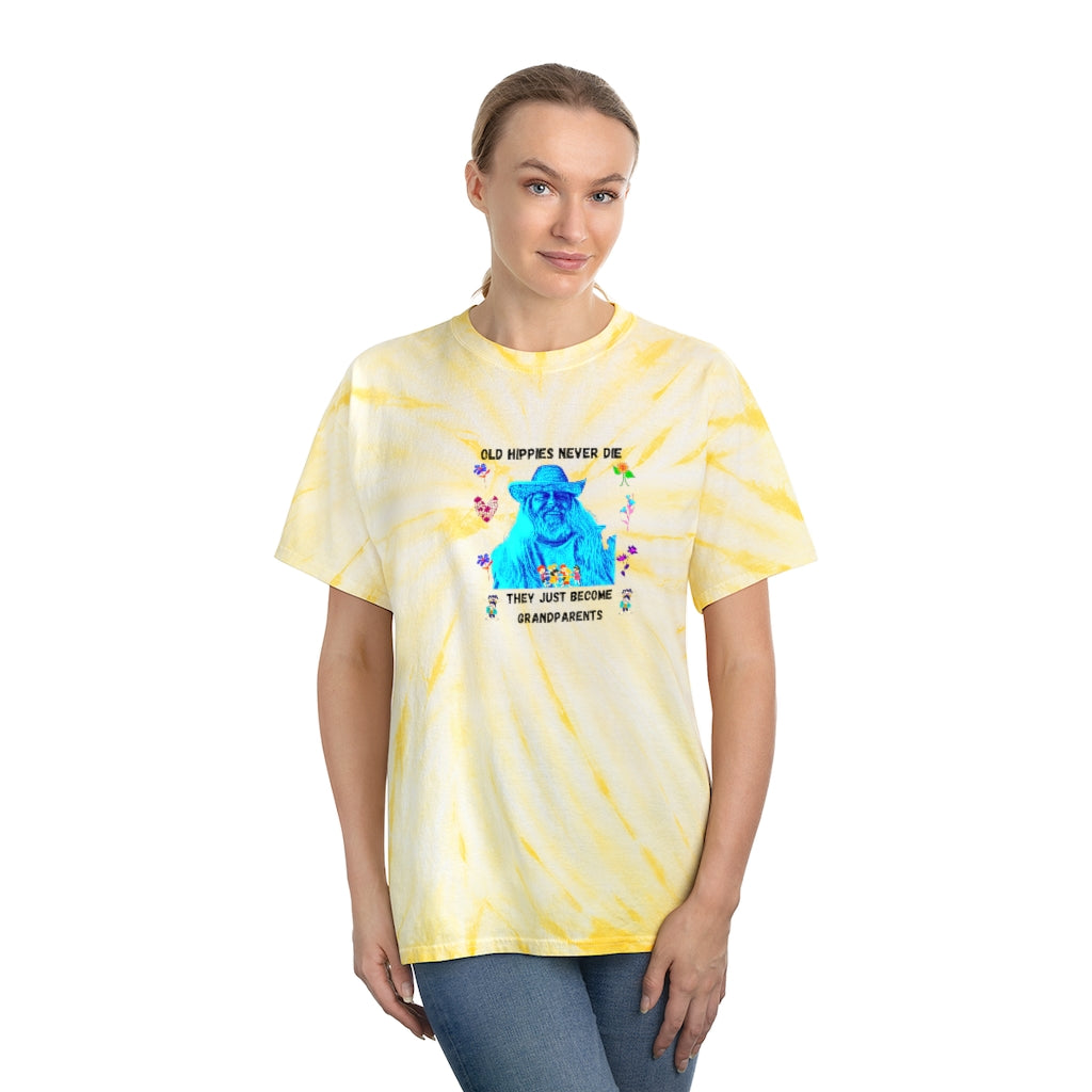 Old Hippies Never Die Tie-Dye TShirt
