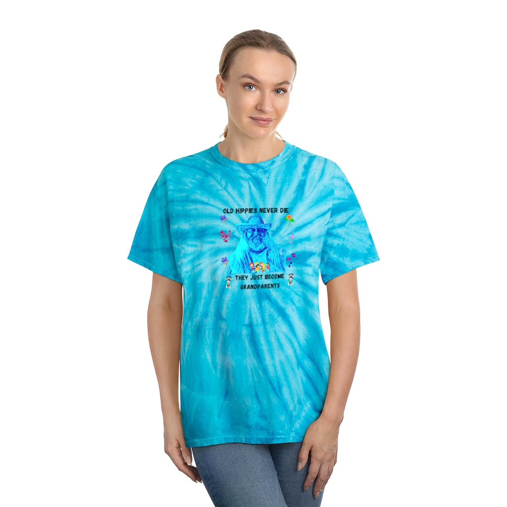 Old Hippies Never Die Tie-Dye TShirt