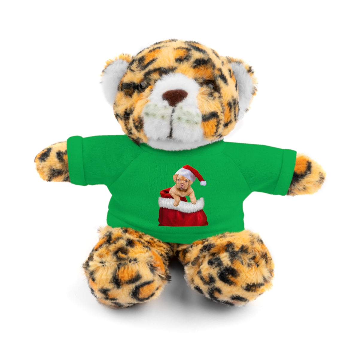 Stuffed Bear with Christmas Puppy