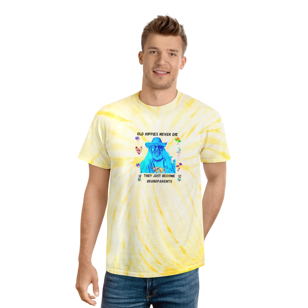 Old Hippies Never Die Tie-Dye TShirt