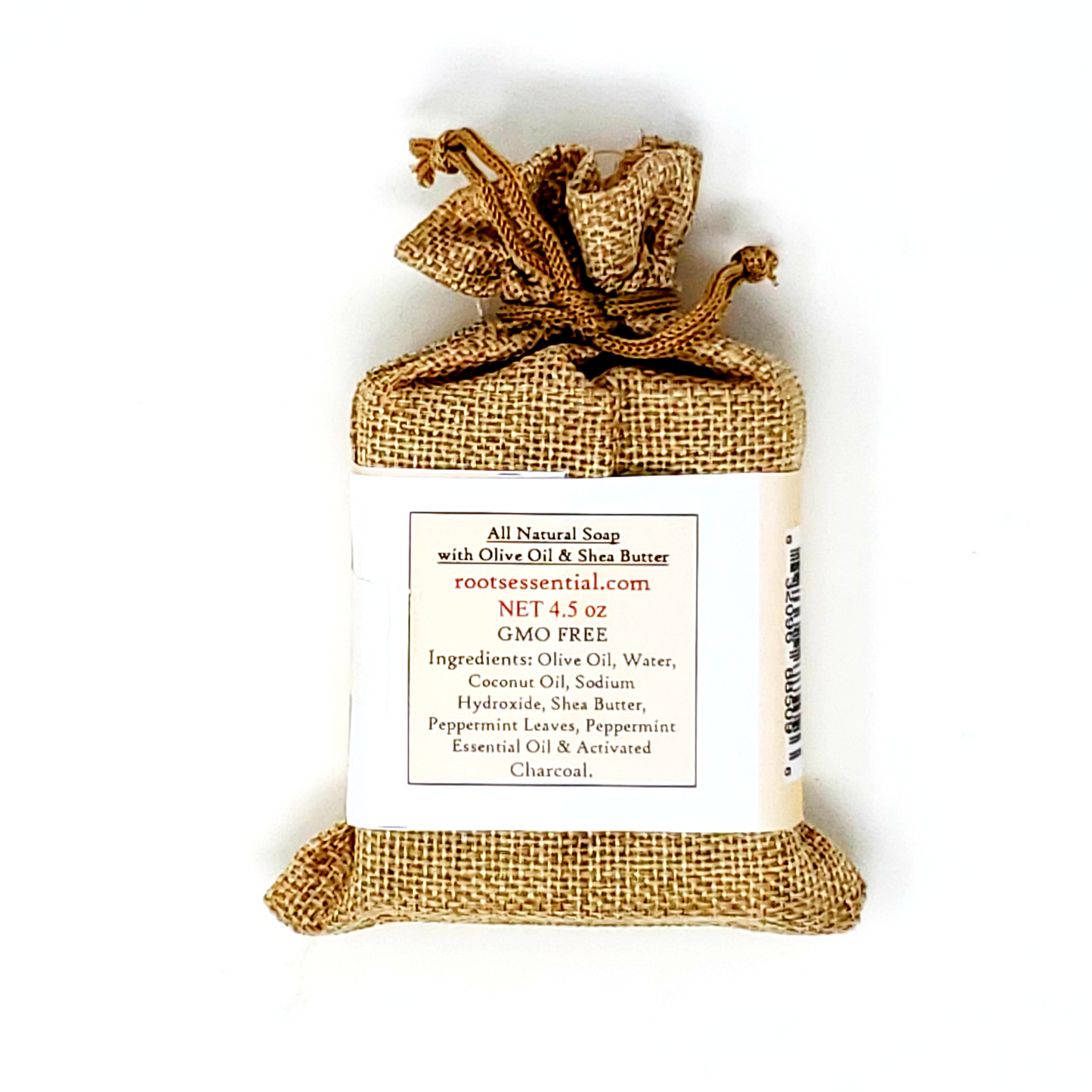 Peppermint FACE & BODY CLEANSER BAR (VEGAN) + Mesh Scrub