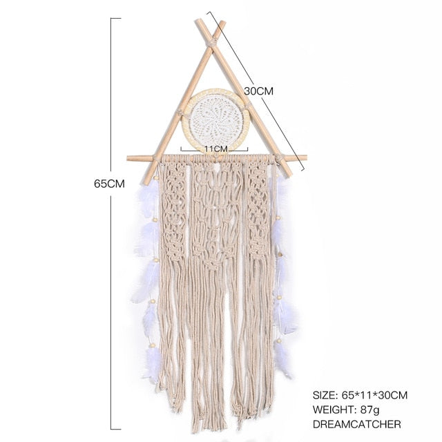 nordic dreamcatcher tapestry handmade   macrame