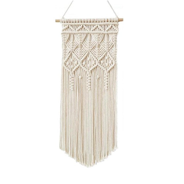 Nordic Bohemian Hand-woven Cotton Rope Tassel Tapestry Wall Decoration Macrame Wall Hanging Decor 3 Style