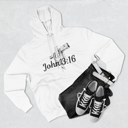 John 3:16 Cross Hoodie - Christian Faith Pullover