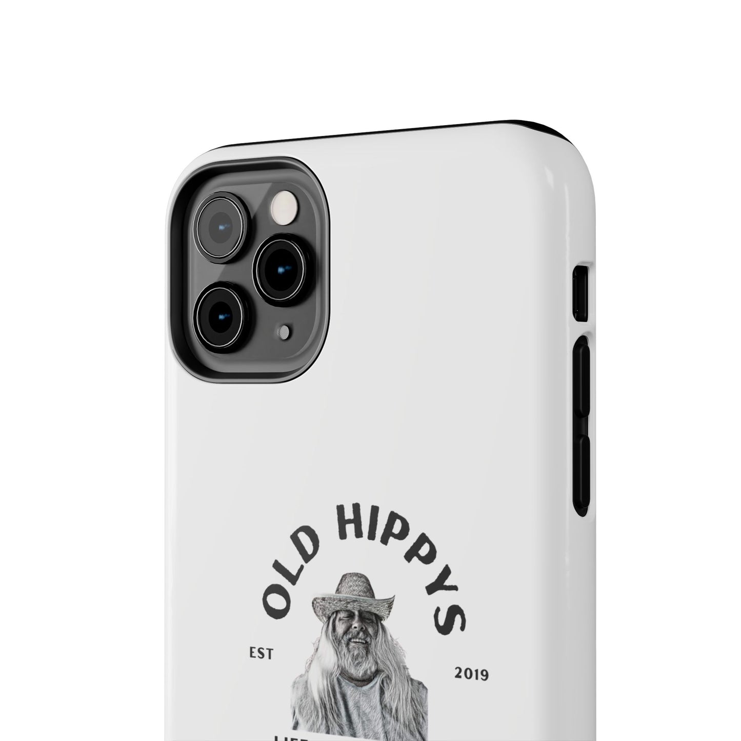 Old Hippys Phone Case — 'Life, Love, Peace, Contentment' Tough Protective Case