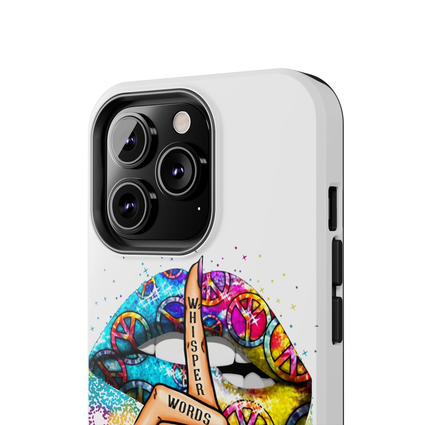 Let It Be Phone Case — Colorful Peace & 'Whisper Words of Wisdom' Design