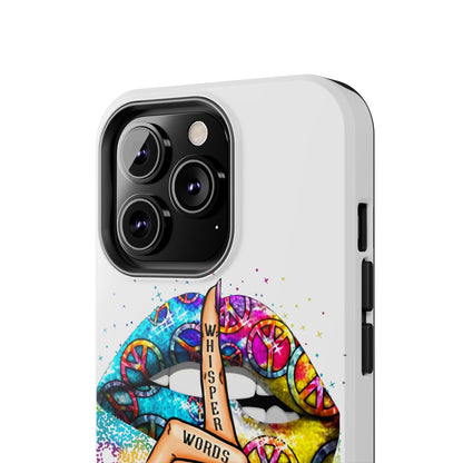 Let It Be Phone Case — Colorful Peace & 'Whisper Words of Wisdom' Design