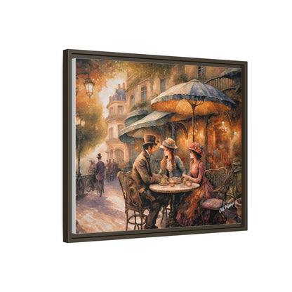 Paris Cafe Framed Canvas Wrap