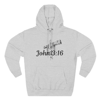 John 3:16 Cross Hoodie - Christian Faith Pullover