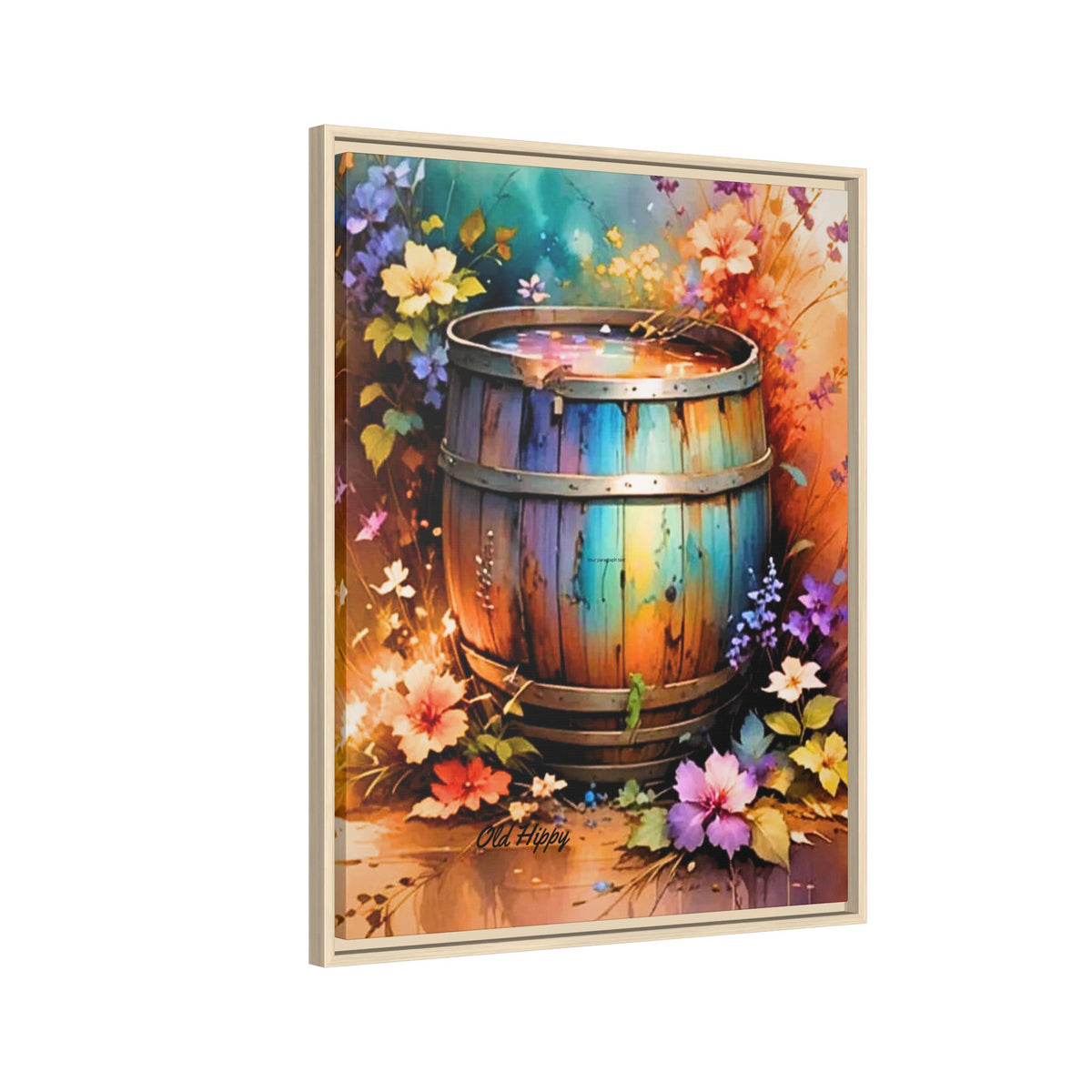 "The Barrel of Forgotten Wishes" Framed Canvas Wall Art