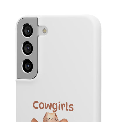 Cowgirls Phone Case — "Real Cowgirls Ride by Faith Not by Sight" Christian Western iPhone Snap Case
