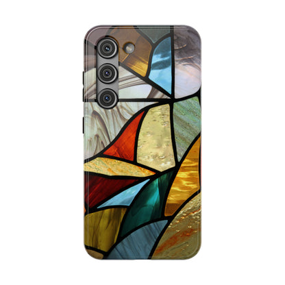Stained Glass Impact Phone Case — Colorful Mosaic Protective Cover