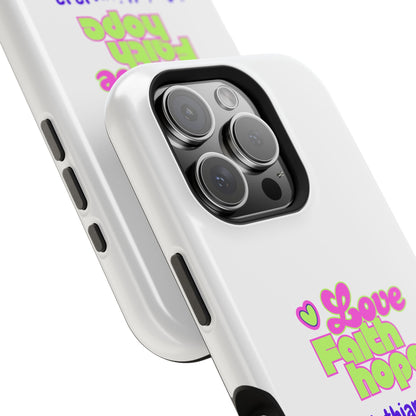 Impact-Resistant Phone Case — "Love Faith Hope" 1 Corinthians 13:13 Christian Protective Cover