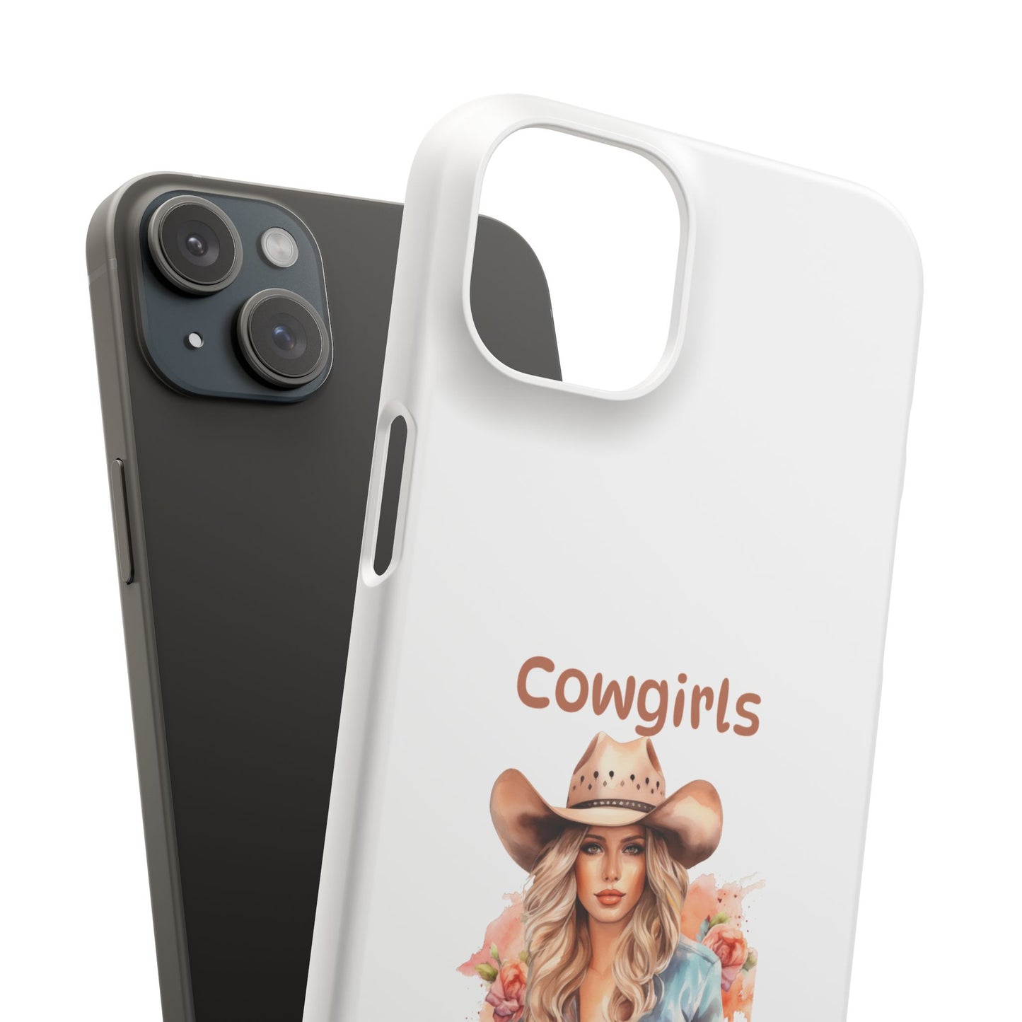 Cowgirls Phone Case — "Real Cowgirls Ride by Faith Not by Sight" Christian Western iPhone Snap Case