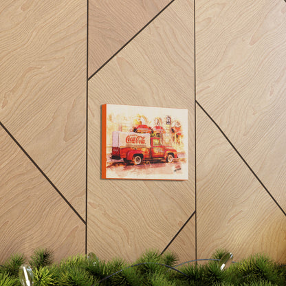 Retro Coca Cola Truck Canvas Wrap