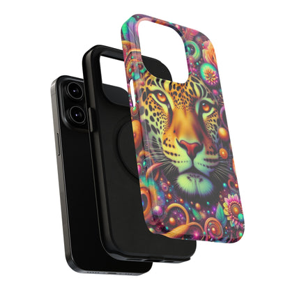 Leopard Psychedelic Phone Case — Vibrant Impact-Resistant iPhone Cover