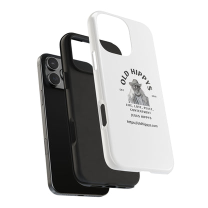 Old Hippys Phone Case — 'Life, Love, Peace, Contentment' Tough Protective Case