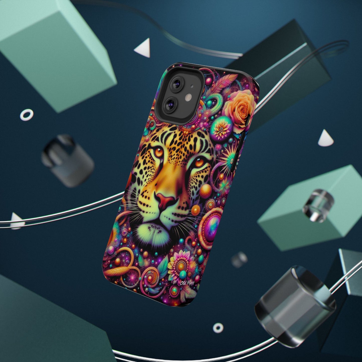 Leopard Psychedelic Phone Case — Vibrant Impact-Resistant iPhone Cover