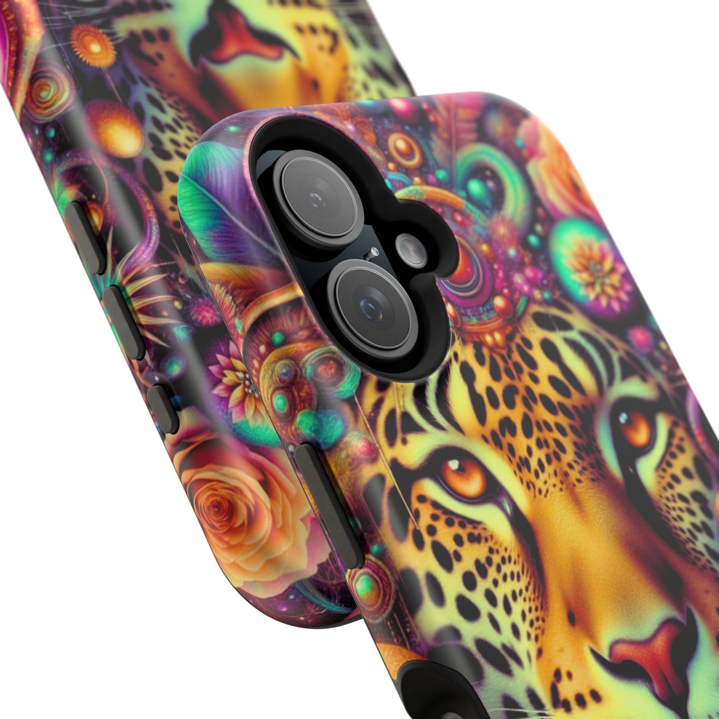 Leopard Psychedelic Phone Case — Vibrant Impact-Resistant iPhone Cover