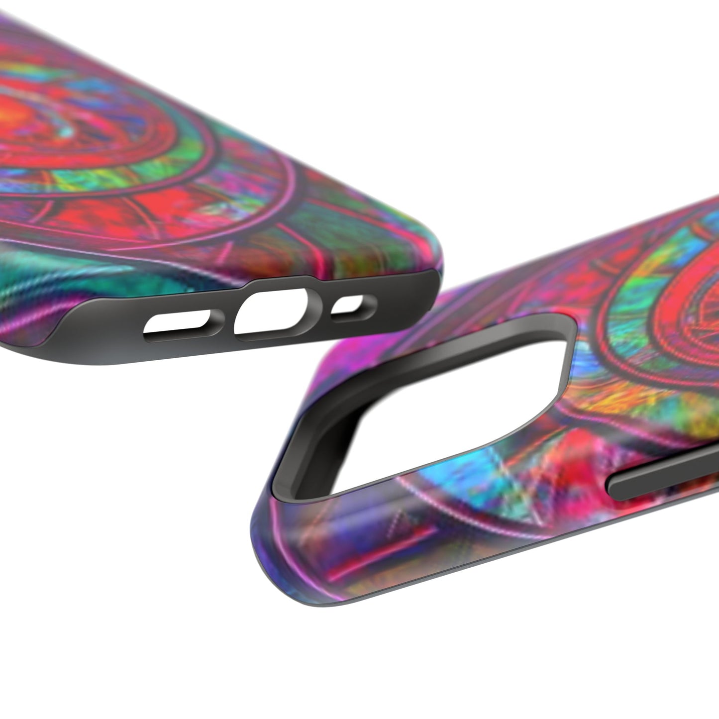 Protective Phone Case — Vibrant Abstract Mandala Impact-Resistant Design