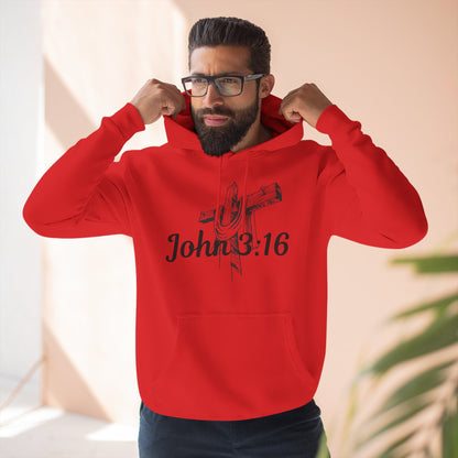John 3:16 Cross Hoodie - Christian Faith Pullover