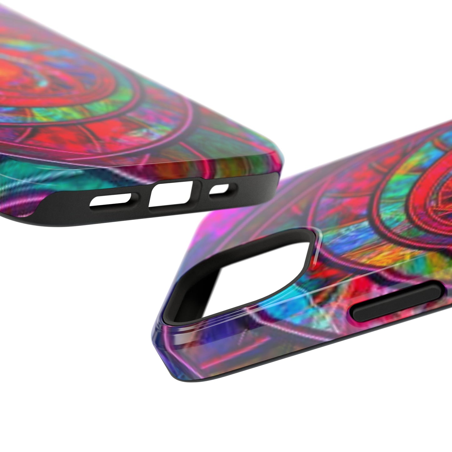 Protective Phone Case — Vibrant Abstract Mandala Impact-Resistant Design