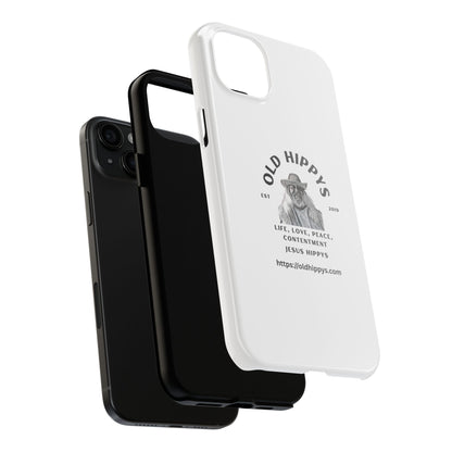 Old Hippys Phone Case — 'Life, Love, Peace, Contentment' Tough Protective Case