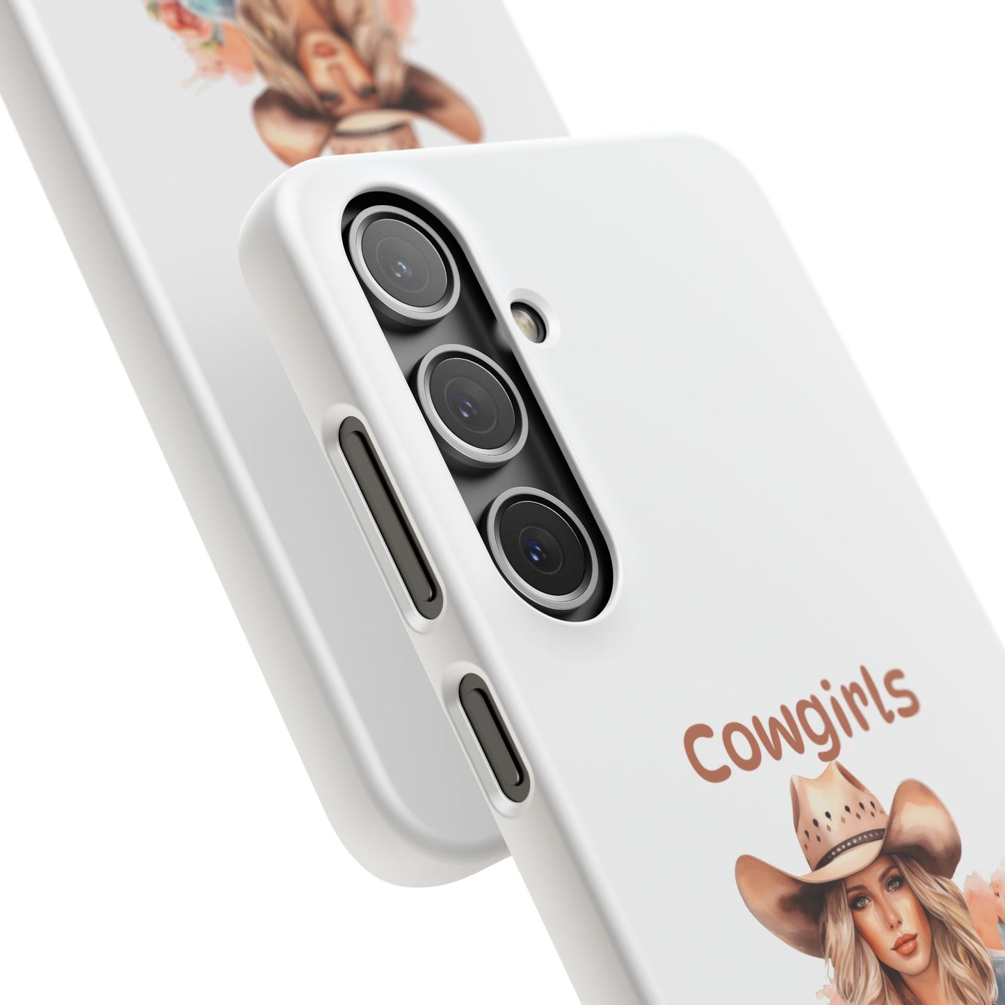 Cowgirls Phone Case — "Real Cowgirls Ride by Faith Not by Sight" Christian Western iPhone Snap Case