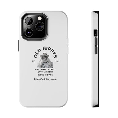 Old Hippys Phone Case — 'Life, Love, Peace, Contentment' Tough Protective Case
