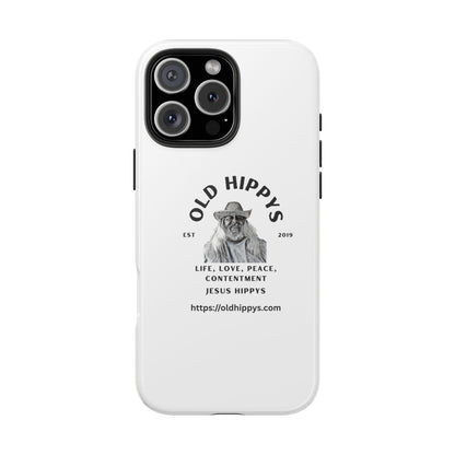 Old Hippys Phone Case — 'Life, Love, Peace, Contentment' Tough Protective Case