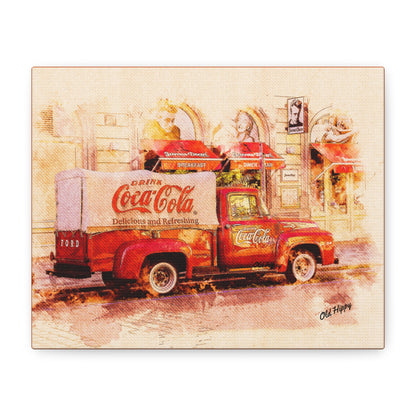 "Coke and Americana" – Vintage Coca-Cola Delivery Truck Canvas Art
