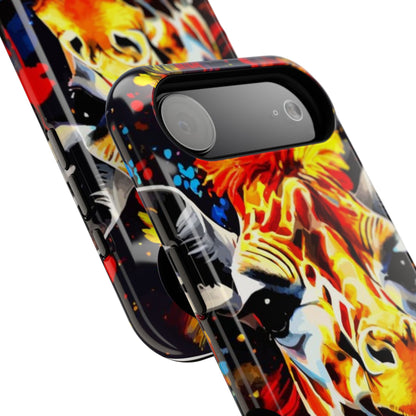 Funky Giraffe Art Impact-Resistant Phone Case —