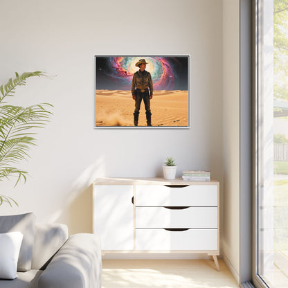Stardust Wrangler- Framed Canvas AI Art by Old Hippy