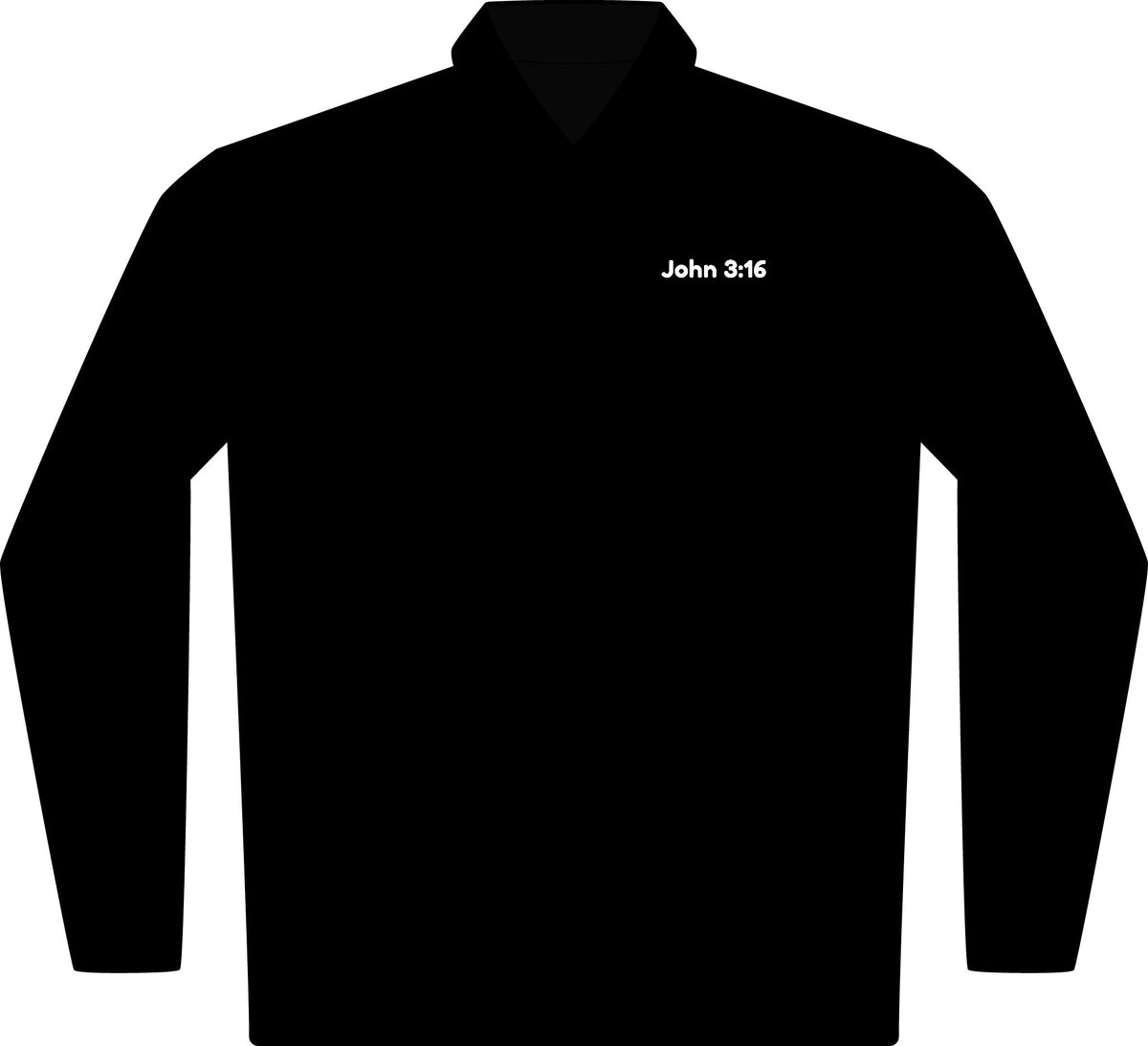 John 3:16 Long Sleeve Embroidered Polo Shirt— Men's Christian Faith