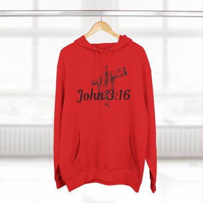 John 3:16 Cross Hoodie - Christian Faith Pullover