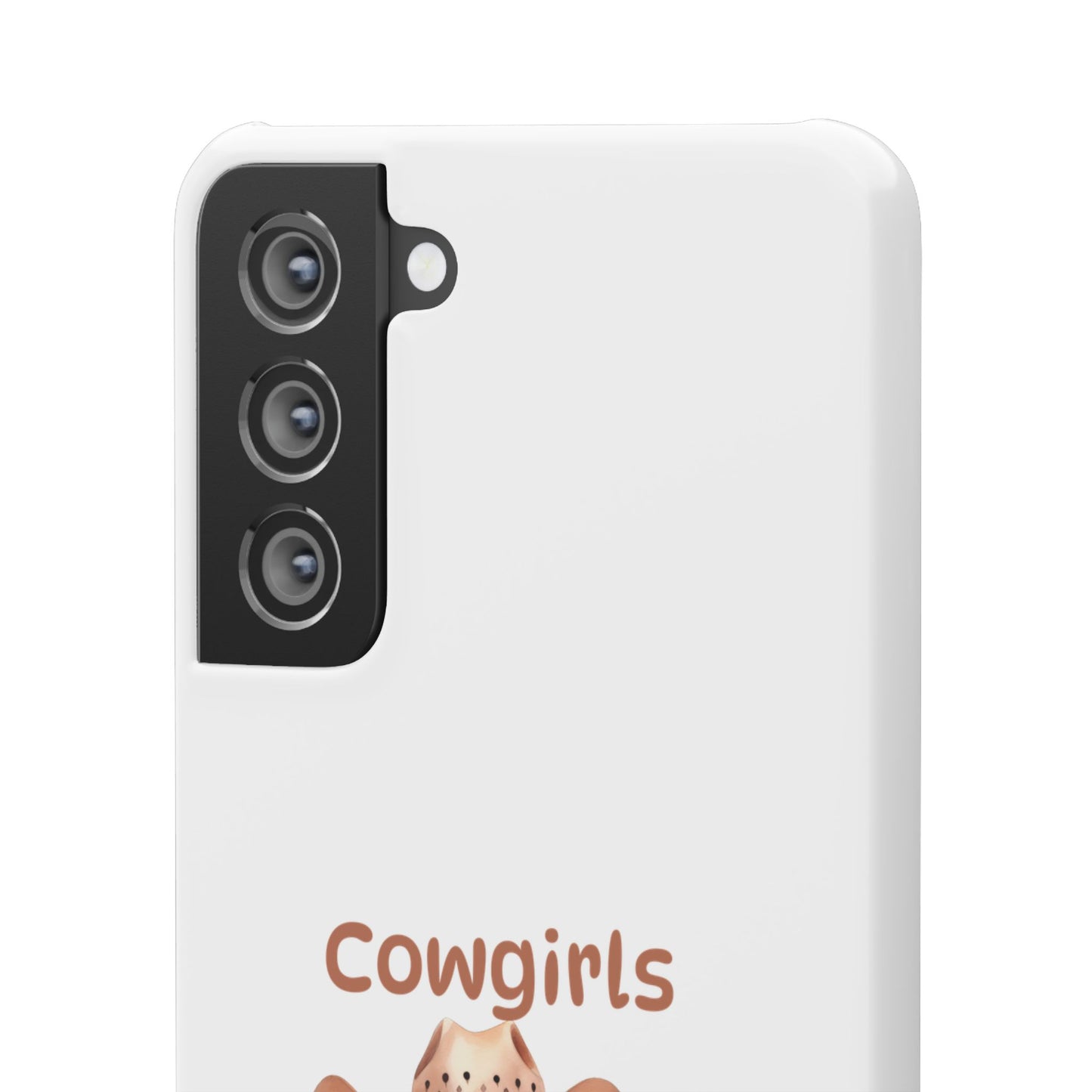 Cowgirls Phone Case — "Real Cowgirls Ride by Faith Not by Sight" Christian Western iPhone Snap Case