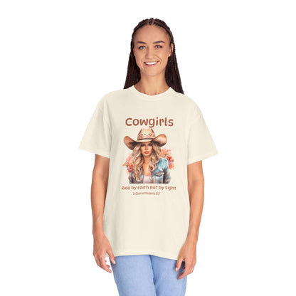 Cowgirl Faith Unisex Garment-Dyed T-Shirt - Inspirational Western Tee